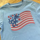 Star Spangled Dino - 4th of July - Embroidered T-Shirt