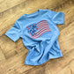 Star Spangled Dino - 4th of July - Embroidered T-Shirt