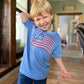 Star Spangled Dino - 4th of July - Embroidered T-Shirt