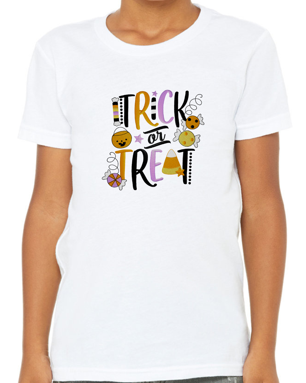 Trick or Treat - Halloween - Embroidered T-Shirt