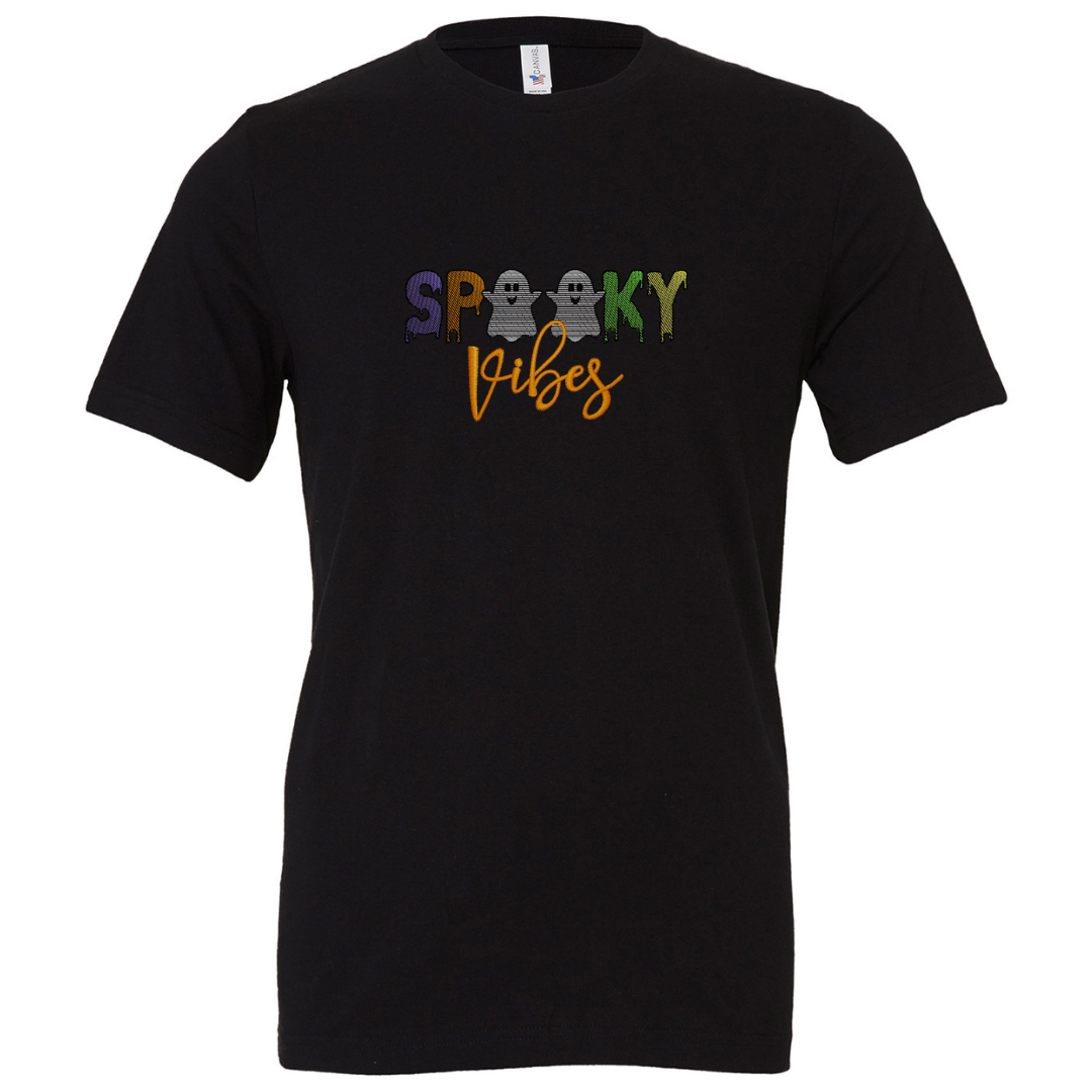 Spooky Vibes - Halloween - Embroidered T-Shirt