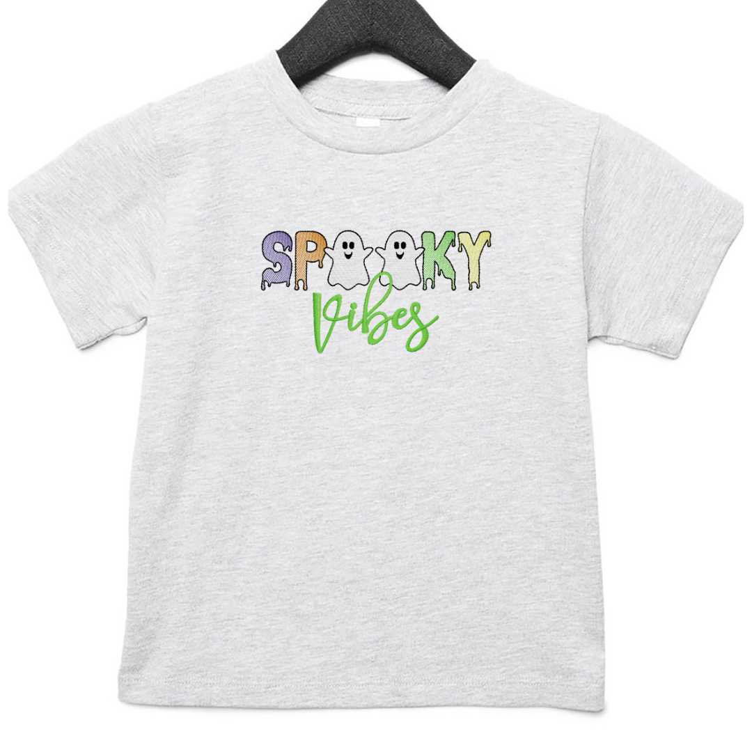 Spooky Vibes - Halloween - Embroidered T-Shirt