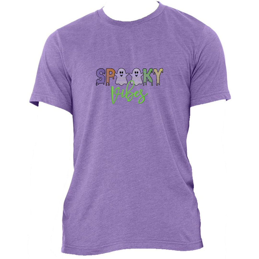 Spooky Vibes - Halloween - Embroidered T-Shirt