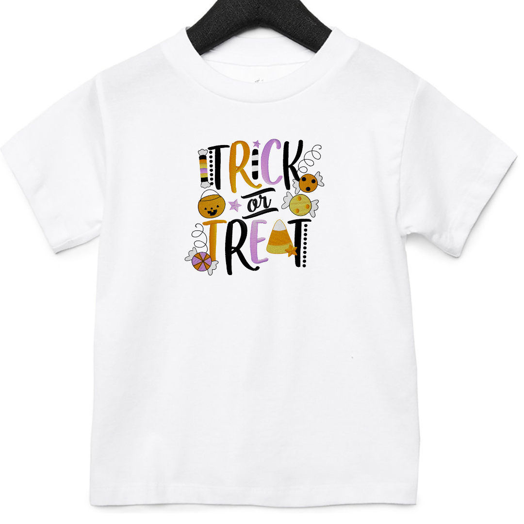 Trick or Treat - Halloween - Embroidered T-Shirt