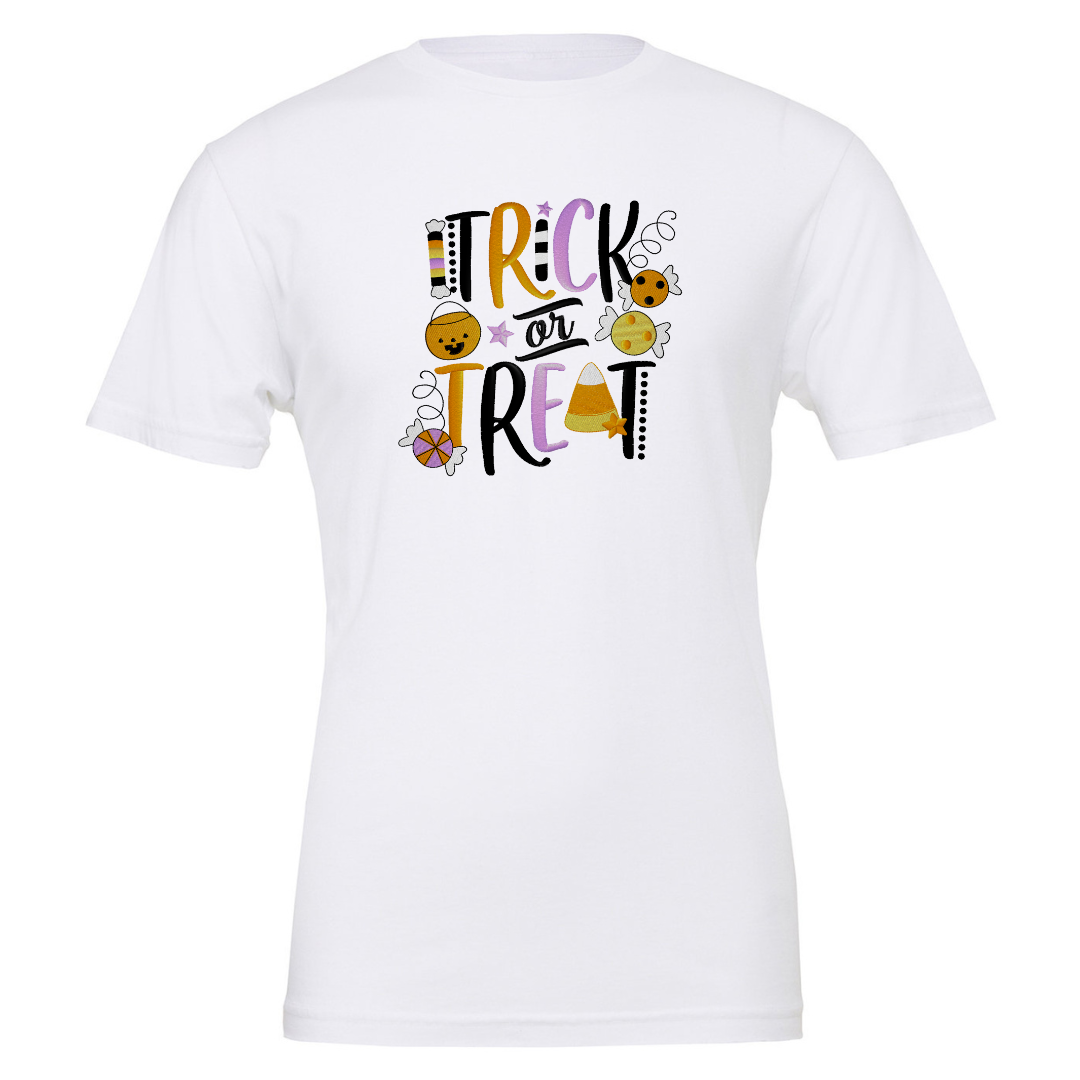 Trick or Treat - Halloween - Embroidered T-Shirt