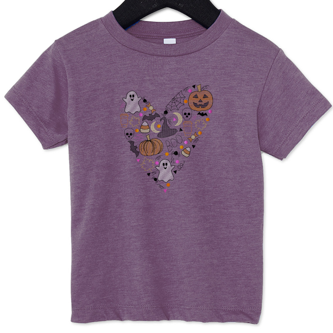 Halloween Spirit - Heart - Embroidered T-Shirt