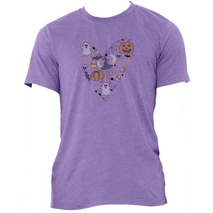 Halloween Spirit - Heart - Embroidered T-Shirt