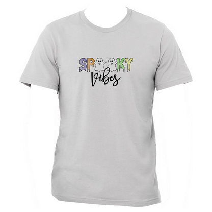 Spooky Vibes - Halloween - Embroidered T-Shirt