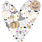 Halloween Spirit - Heart - Embroidered T-Shirt