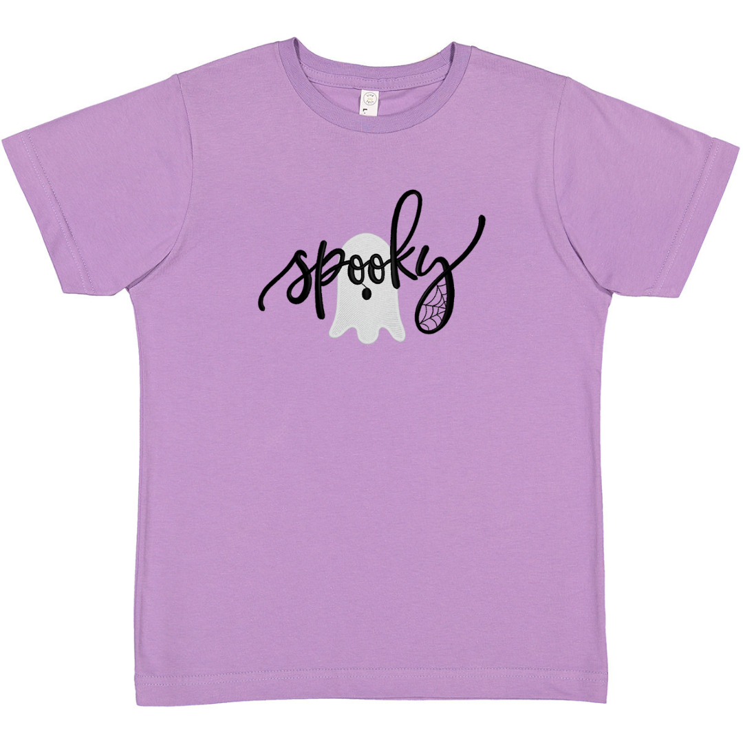 Spooky Ghost - Halloween - Embroidered T-Shirt