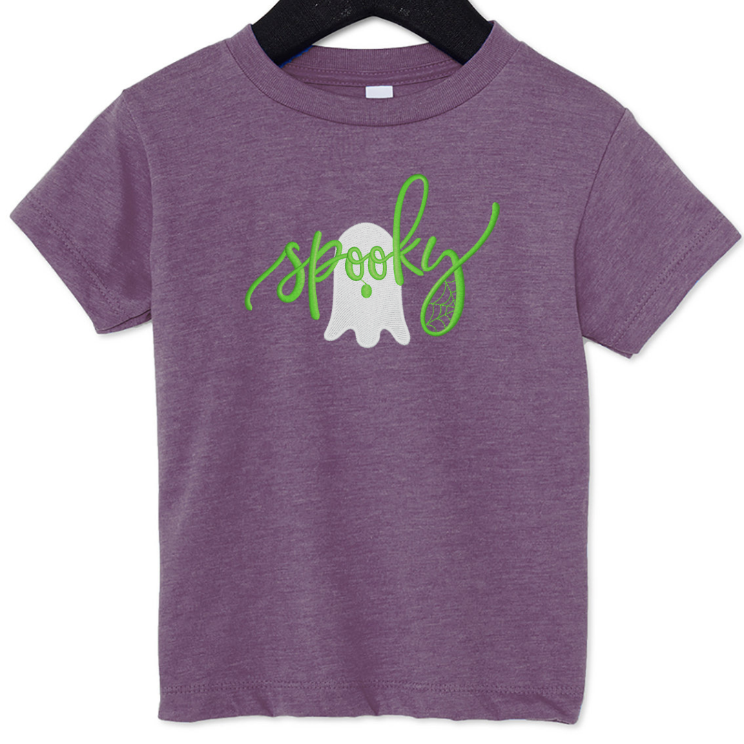 Spooky Ghost - Halloween - Embroidered T-Shirt